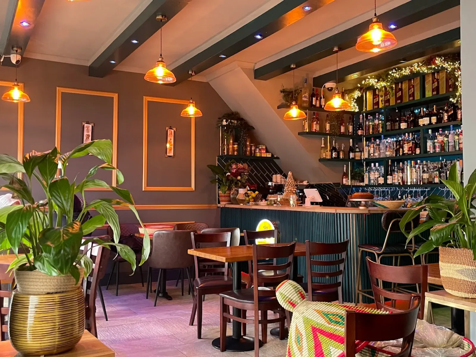 Inside the restaurant